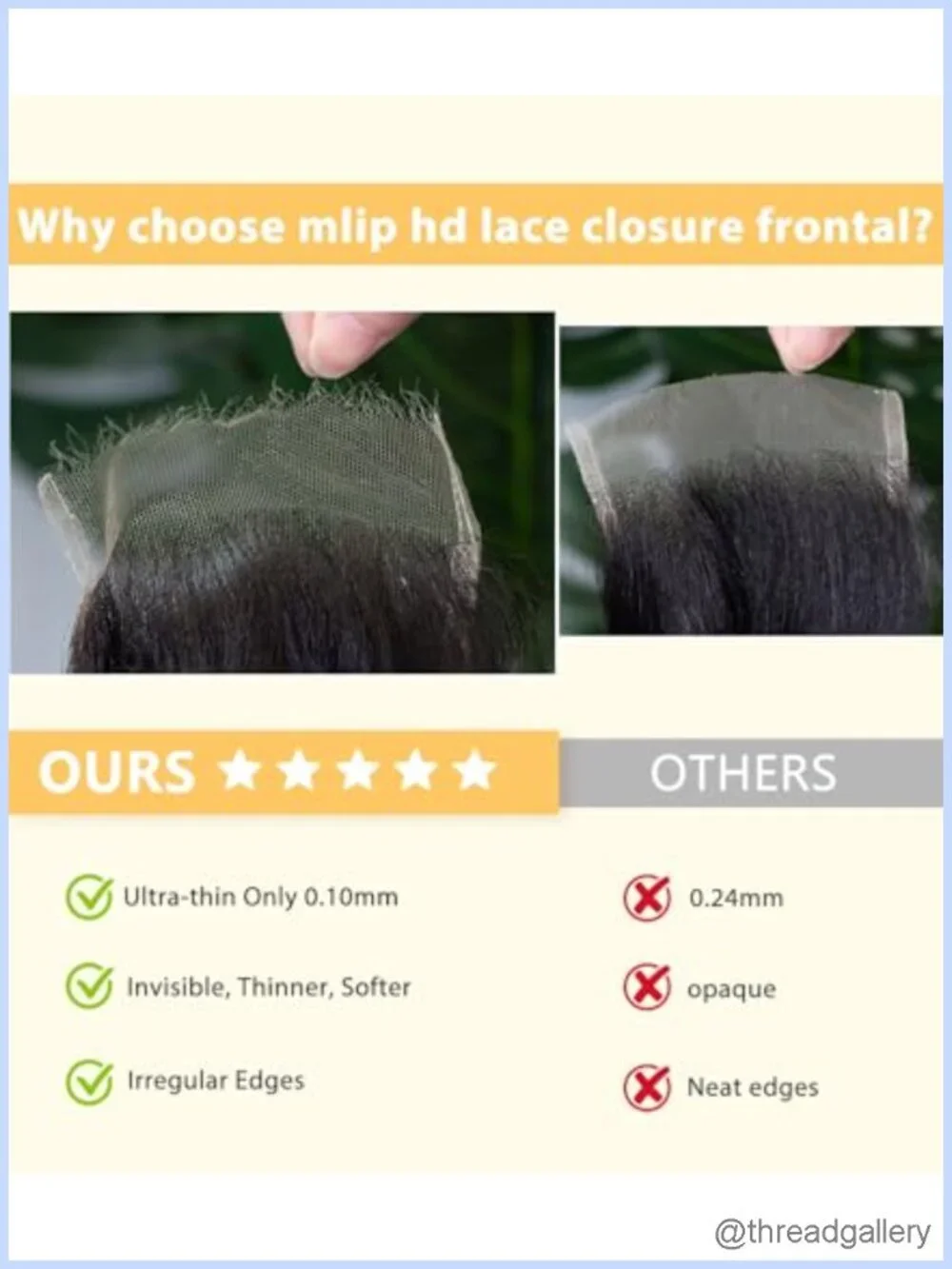 2x6 HD Lace Closure Body Wave 22 Inches Raw Indian Human Hair Ultra Thin